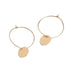 Dainty Gold Hoop with Dangle Earrings